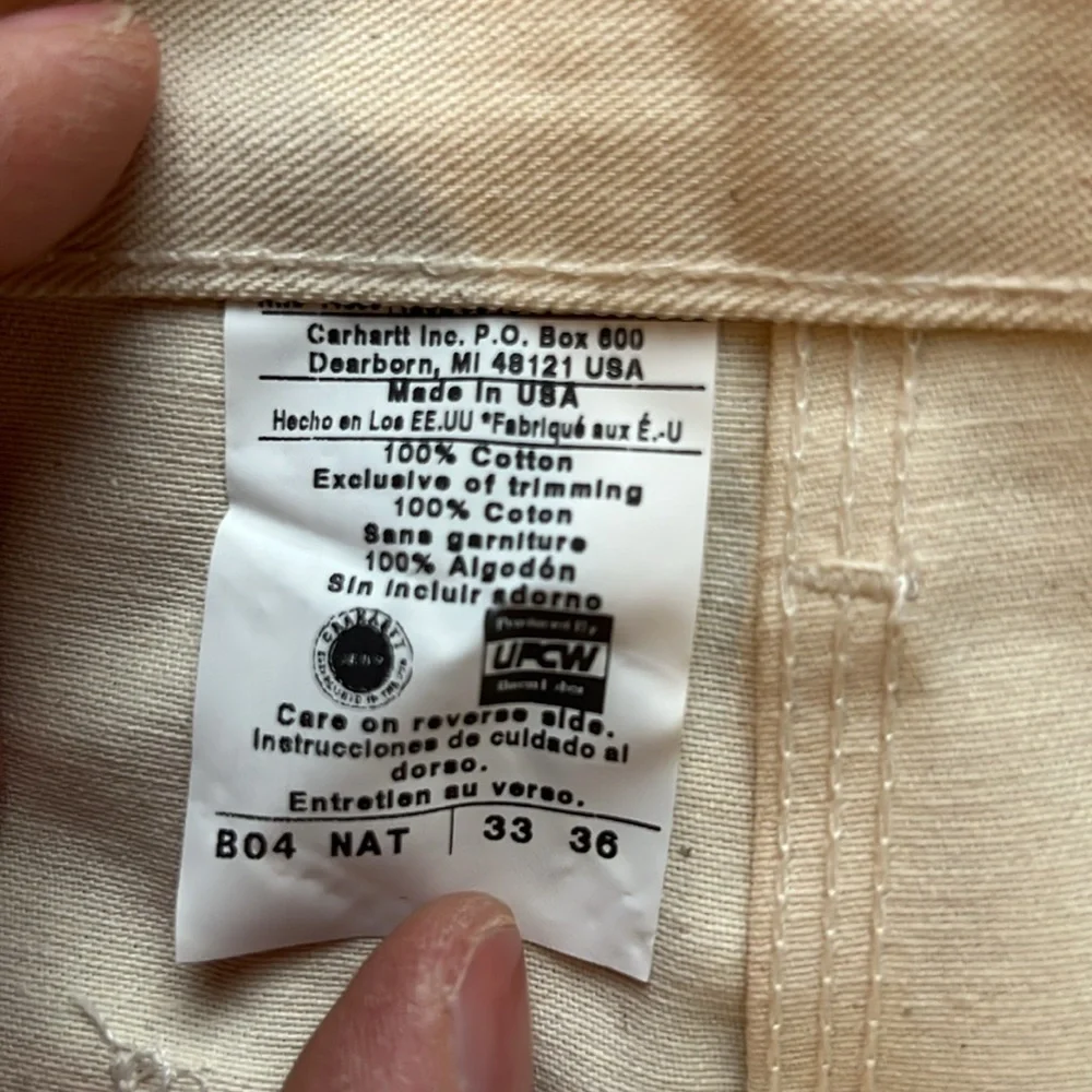 DEADSTOCK Carhartt Double Front Drill Work Dungaree Made in USA 🇺🇸 - Picture 4 of 11